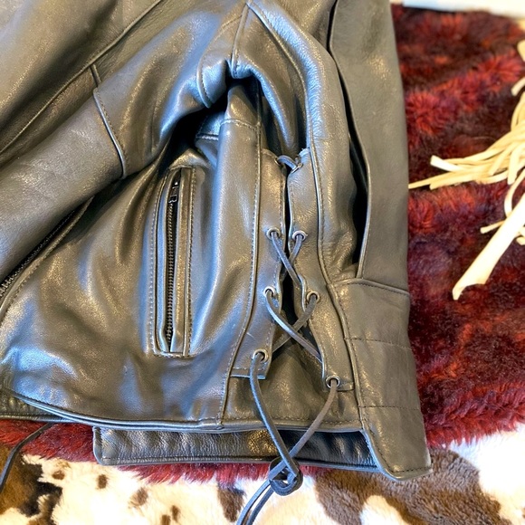 ⭐️SOLD⭐️ Z1R Drag Specialties Leather Biker Jacket - Picture 6 of 9